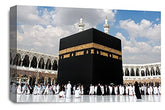 LR Islamic Muslim Art Print Mecca Haram Kaaba Painting Canvas Wall Picture Ready to Hang