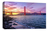 LR Golden Gate Bridge Wall Art Picture San Francisco USA America Framed Canvas Print Ready to Hang