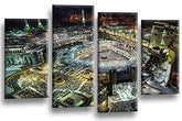 LR Hajj Mecca Islamic Wall Art Picture Haram Kaaba Framed Split Canvas Picture Print Ready to Hang