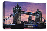 LR London Bridge Wall Art Picture City Tower Framed Canvas Panel Print Ready to Hang