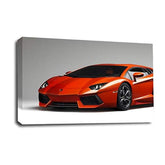 LR Lamborghini Lambo Car Wall Art Picture – Red Sports Framed Canvas Print | Ready to Hang | Modern Wall Art for Living Room, Bedroom & Office