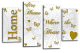 LR Love Quote Home Wall Art Picture Gold White Family Framed Split Panel Print Ready to Hang