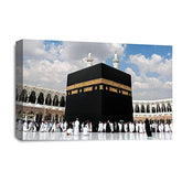 LR Islamic Muslim Wall Art Picture – Mecca Framed Canvas Print | Ready to Hang | Modern Wall Art for Living Room, Bedroom & Office