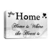 LR Home Love Quote Wall Art Picture – Black & White Framed Canvas Print | Ready to Hang | Modern Wall Art for Living Room, Bedroom & Office