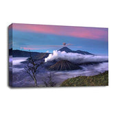 LR Landscape Lake Wall Art Picture Mountains Fields Framed Canvas Panel Print Ready to Hang