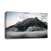 LR Landscape Wall Art Picture – Mountain Lake Framed Canvas Print | Ready to Hang | Modern Wall Art for Living Room, Bedroom & Office