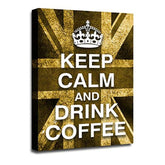 LR Keep Calm Wall Art Picture – Cream & Brown Typography Framed Canvas Print | Ready to Hang | Modern Wall Art for Living Room, Bedroom & Office