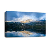 LR Landscape Lake Wall Art Picture – Mountain Framed Canvas Print | Ready to Hang | Modern Wall Art for Living Room, Bedroom & Office