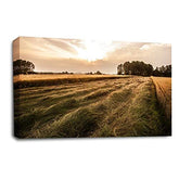 LR Landscape Lake Wall Art Picture Mountains Fields Framed Canvas Panel Print Ready to Hang