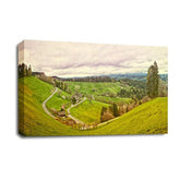 LR Landscape Lake Wall Art Picture – Mountain Framed Canvas Print | Ready to Hang | Modern Wall Art for Living Room, Bedroom & Office