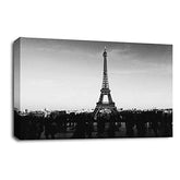 LR Paris Eiffel Tower Wall Art Picture Framed Canvas Print | Ready to Hang | Modern Wall Art for Living Room, Bedroom & Office