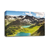 LR Landscape Lake Wall Art Picture – Mountain Framed Canvas Print | Ready to Hang | Modern Wall Art for Living Room, Bedroom & Office