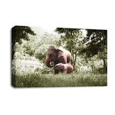 LR African Baby Elephant Wall Art Picture Framed Canvas Print | Ready to Hang | Modern Wall Art for Living Room, Bedroom & Office