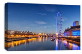 LR London Eye Wall Art Picture City Wheel Thames Big Ben Framed Canvas Print Ready to Hang