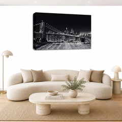 LR New York Wall Art Picture – Skyline Framed Canvas Print | Ready to Hang | Modern Wall Art for Living Room, Bedroom & Office