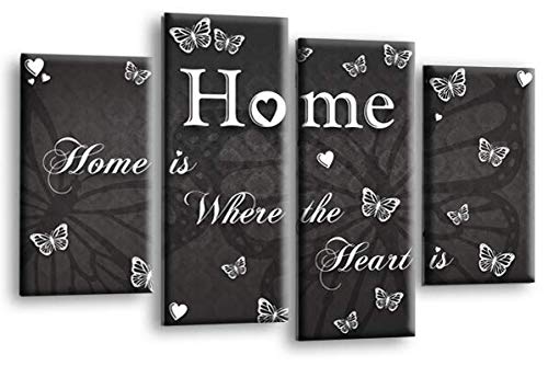 LR Love Quote Home Wall Art Picture Grey White Family Framed Split Panel Print Ready to Hang