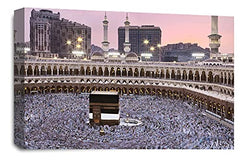 LR Islamic Hajj Mecca Wall Art Haram Kaaba Framed Canvas Picture Ready to Hang