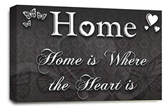 LR Home Love Quote Wall Art Canvas Grey White Framed Family Picture Print Ready to Hang