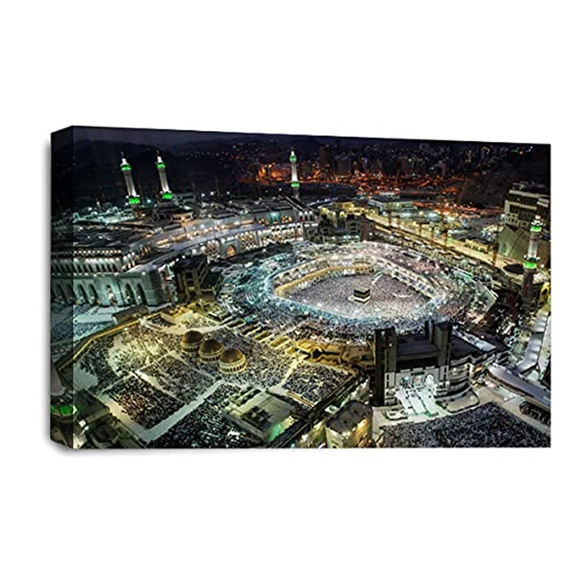 LR Islamic Hajj Mecca Wall Art Picture Framed Canvas Print | Ready to Hang | Modern Wall Art for Living Room, Bedroom & Office
