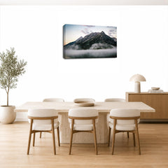 LR Landscape Wall Art Picture – Mountain Lake Framed Canvas Print | Ready to Hang | Modern Wall Art for Living Room, Bedroom & Office