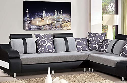LR Islamic Hajj Mecca Wall Art Haram Kaaba Framed Canvas Picture Ready to Hang