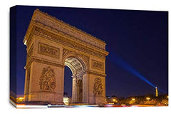 LR Paris Eiffel Tower Wall Art Picture City Arc du Triomphe Landscape Framed Canvas Print Ready to Hang