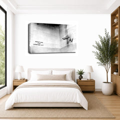 LR Banksy CCTV Camera Wall Art Picture – Grey & White Graffiti Art Framed Canvas Print | Ready to Hang | Modern Wall Art for Living Room, Bedroom & Office