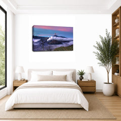 LR Landscape Lake Wall Art Picture – Mountain Framed Canvas Print | Ready to Hang | Modern Wall Art for Living Room, Bedroom & Office
