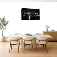 LR London Saint Pauls Cathedral Wall Art Picture – Cityscape Framed Canvas Print | Ready to Hang | Modern Wall Art for Living Room, Bedroom & Office