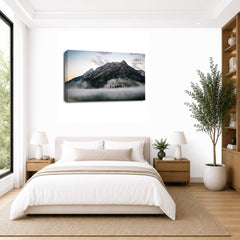 LR Landscape Wall Art Picture – Mountain Lake Framed Canvas Print | Ready to Hang | Modern Wall Art for Living Room, Bedroom & Office