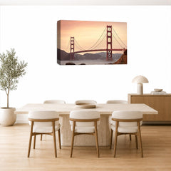 LR San Francisco Wall Art Picture – Golden Gate Framed Canvas Print | Ready to Hang | Modern Wall Art for Living Room, Bedroom & Office
