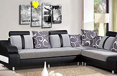 LR Banksy Canvas Wall Art Picture Yellow Grey Balloon Girl Heart Framed Graffiti Split Panel Print