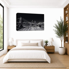 LR New York Wall Art Picture – Skyline Framed Canvas Print | Ready to Hang | Modern Wall Art for Living Room, Bedroom & Office
