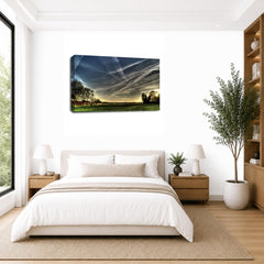 LR Landscape Lake Wall Art Picture – Mountain Framed Canvas Print | Ready to Hang | Modern Wall Art for Living Room, Bedroom & Office