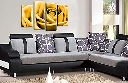 LR Floral Wall Art Print Orange Rose Flower Landscape Framed Split Panel Canvas Picture Ready to Hang
