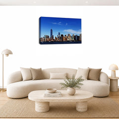 LR New York Skyline Wall Art Picture – Landscape Framed Canvas Print | Ready to Hang | Modern Wall Art for Living Room, Bedroom & Office