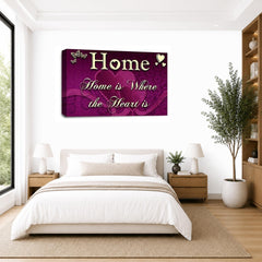 LR Love Wall Art Picture – Purple & Cream Quote Framed Canvas Print | Ready to Hang | Modern Wall Art for Living Room, Bedroom & Office