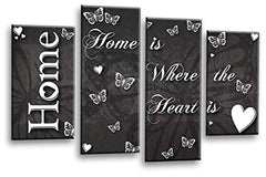 LR Love Quote Home Wall Art Picture Grey White Family Framed Split Panel Print Ready to Hang