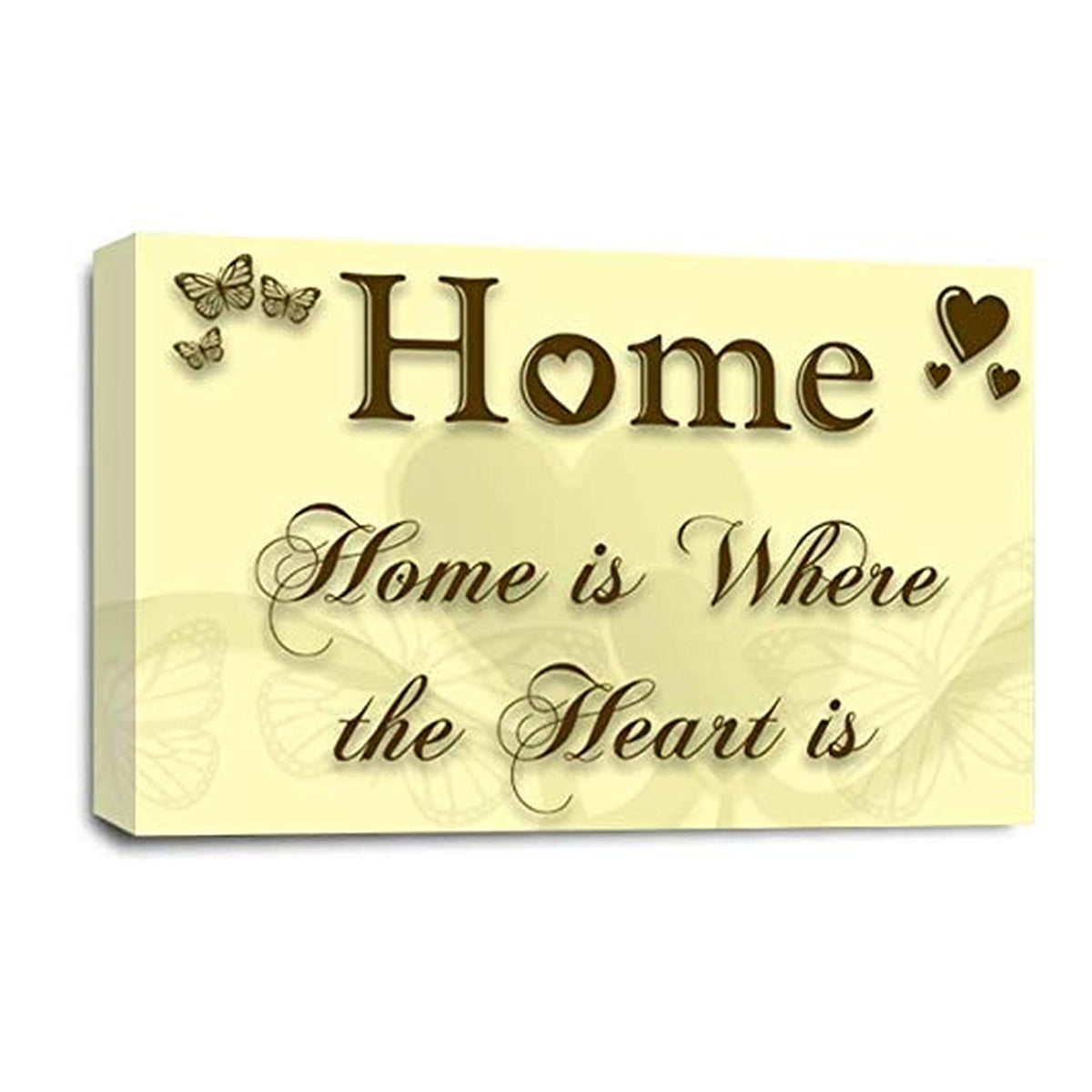 LR Home Love Quote Wall Art Picture – Cream & Brown Framed Canvas Print | Ready to Hang | Modern Wall Art for Living Room, Bedroom & Office