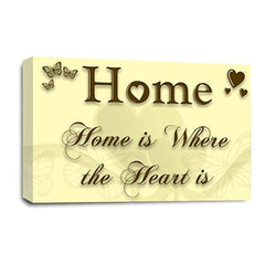 LR Home Love Quote Wall Art Picture – Cream & Brown Framed Canvas Print | Ready to Hang | Modern Wall Art for Living Room, Bedroom & Office