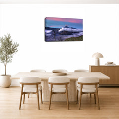 LR Landscape Lake Wall Art Picture – Mountain Framed Canvas Print | Ready to Hang | Modern Wall Art for Living Room, Bedroom & Office