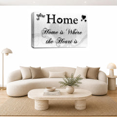LR Home Love Quote Wall Art Picture – Black & White Framed Canvas Print | Ready to Hang | Modern Wall Art for Living Room, Bedroom & Office