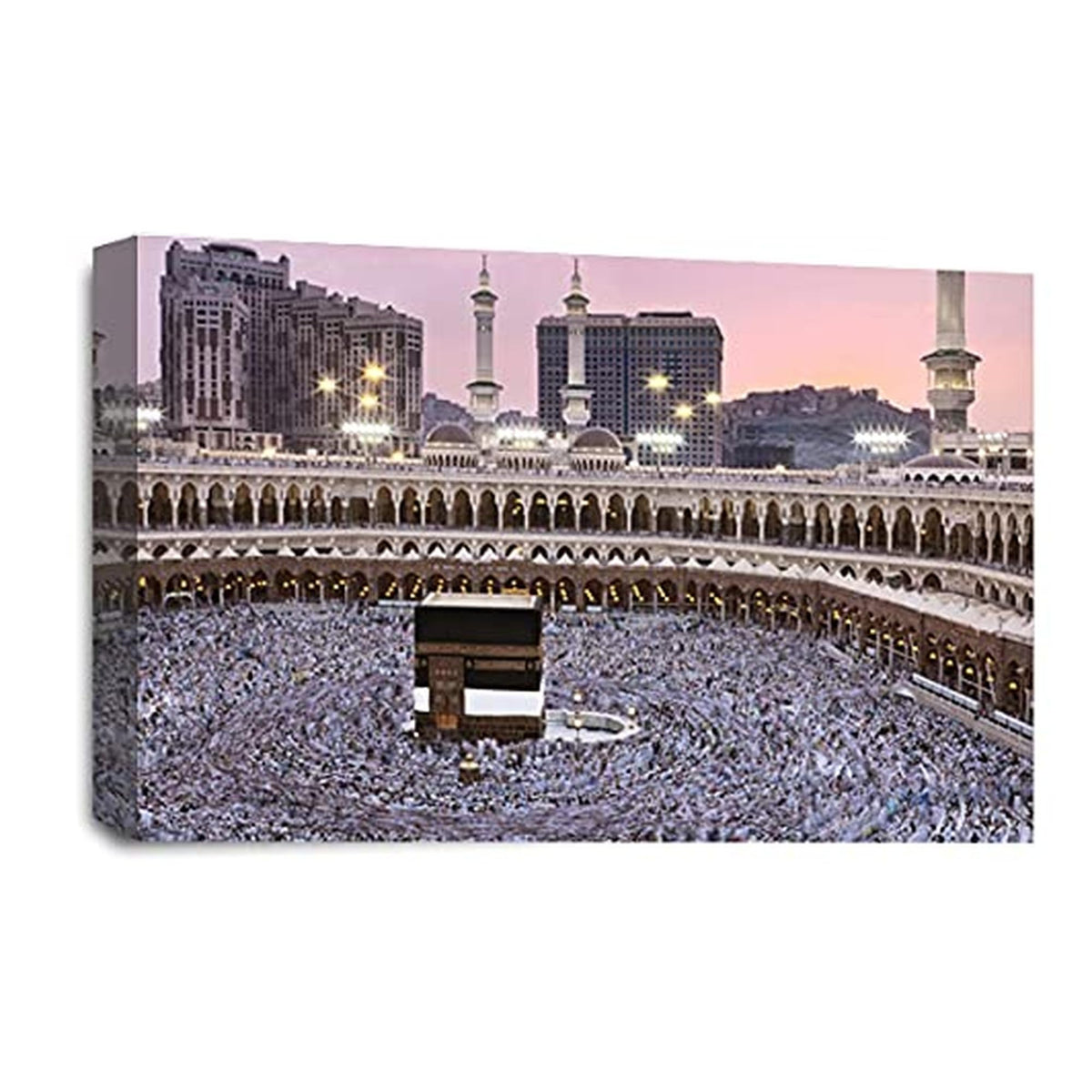 LR Islamic Hajj Mecca Wall Art Picture Framed Canvas Print | Ready to Hang | Modern Wall Art for Living Room, Bedroom & Office
