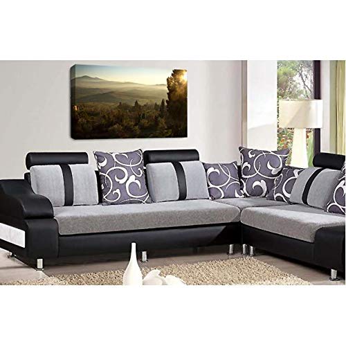 LR Landscape Forest Trees Wall Art Picture Framed Canvas Panel Print Ready to Hang