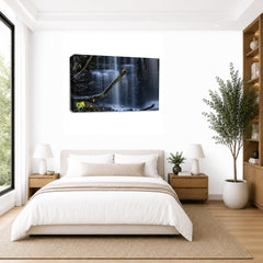 LR Waterfall Forest Wall Art Picture Framed Canvas Print | Ready to Hang | Modern Wall Art for Living Room, Bedroom & Office