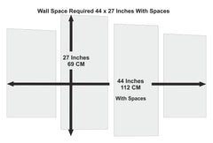 LR Floral Grey Rose Love Art Picture Grey White Flower Home Wall Canvas Split Panel Print