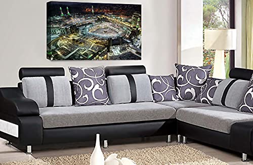 LR Islamic Hajj Mecca Wall Art Haram Kaaba Framed Canvas Picture Ready to Hang