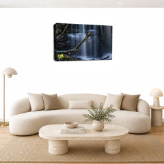 LR Waterfall Forest Wall Art Picture Framed Canvas Print | Ready to Hang | Modern Wall Art for Living Room, Bedroom & Office