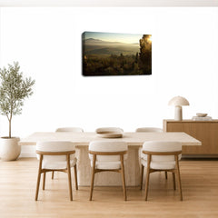 LR Landscape Forest Trees Wall Art Picture Framed Canvas Print | Ready to Hang | Modern Wall Art for Living Room, Bedroom & Office