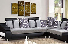 LR Love Quote Home Wall Art Picture Brown Cream Family Framed Split Panel Print Ready to Hang